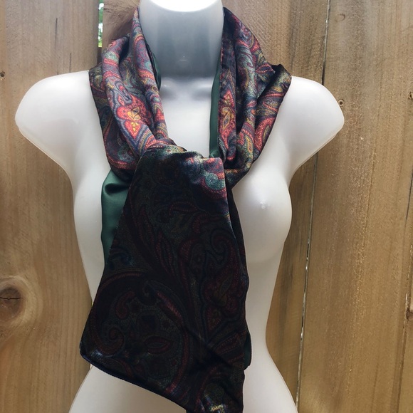 Fashionable Polo by Ralph Lauren Double layered Paisley pattern scarf. Italy - Picture 9 of 15